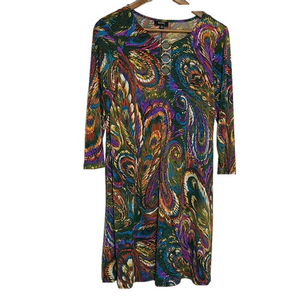 MSK Multicolored Paisley Print Dress Sz Medium